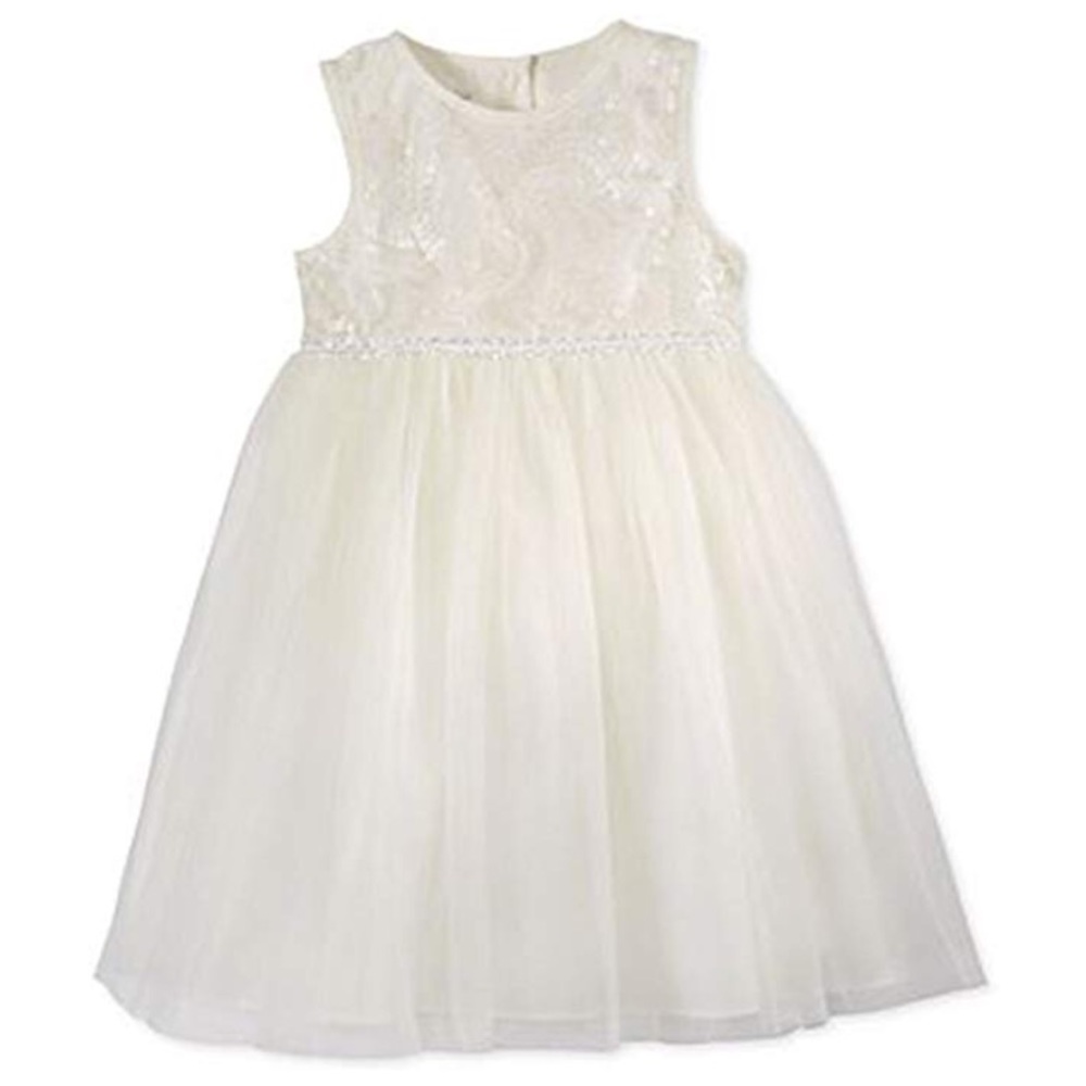 Marmellata Baby Girls Ivory Sequin & Tulle Dress